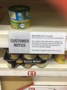 Coronavirus covid-19 panic buying leaves shelves in shops and supermarkets bare this in supermarket in