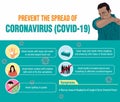 Coronavirus COVID-19 preventions infographic. preventions methods infographics. vector illustration background