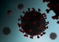 Coronavirus - Covid-19 Or SARS-CoV-2 In Liquid - Virology Concept Royalty Free Stock Photo