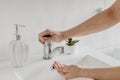 Coronavirus COVID-19 SARS virus soap hand washing epidemic pandemic Royalty Free Stock Photo