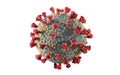 Coronavirus Covid-19. Scientifically accurate illustration of Covid corona virus cell Royalty Free Stock Photo