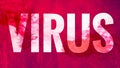 Simple Virus Eye-catching Red Banner