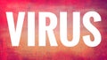 Simple Virus Eye-catching Red Banner