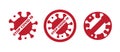 Coronavirus covid-19 stop icon set. Stop sign for a dangerous virus. The concept of virus protection, prevention. Infographic Royalty Free Stock Photo