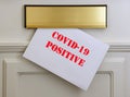 Test Results Letter - Covid-19 Positive Royalty Free Stock Photo