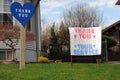 Coronavirus, COVID-19, Thank You Signs, Blue Heart, Rutherford, NJ, USA