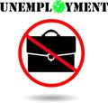 Coronavirus COVID19 unemployment situation icon vector illustration