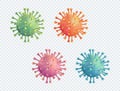 Coronavirus Covid-19 Vector 3d Realistic Illustration Set Royalty Free Stock Photo