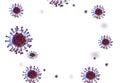 Coronavirus covid1-9 covid 19 virus background like glass transparent - 3d rendering