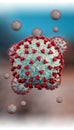 Coronavirus Covid-19 Virus Banner Background 3D illustration Royalty Free Stock Photo