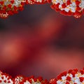 Coronavirus Covid-19 Virus Banner Background 3D illustration Royalty Free Stock Photo