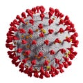 Coronavirus - Covid19, virus concept. 3D Rendering of coronavirus. 3D Illustration Royalty Free Stock Photo