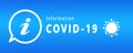 Coronavirus, covid-19 virus, danger of fever, banner information, info