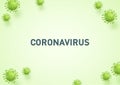 Coronavirus Green 3d Virus Illustration Background Royalty Free Stock Photo