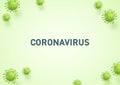 Coronavirus Green 3d Virus Illustration Background