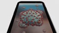 Coronavirus Covid-19 Virus Smartphone App 3D illustration Royalty Free Stock Photo