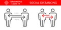 Coronavirus COVID-19 virus social distance concept