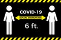 Coronavirus COVID-19 virus social distancing concept. Royalty Free Stock Photo