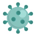 Coronavirus COVID-19 virus symbol. Novel coronavirus outbreak. Global pandemic alert. Covid-19 outbreak. Isolated vector