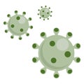 Coronavirus COVID-19 virus symbol. Novel coronavirus outbreak. Global pandemic alert. Covid-19 outbreak. Isolated vector