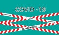 Coronavirus Covid-19 warning sign bounding tape