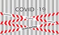 Coronavirus Covid-19 warning sign bounding tape