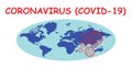 Coronavirus COVID-19 world map