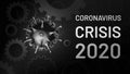 Coronavirus crisis 2020. Coronacrisis. Conceptual visualization of a recession due to a virus. Covid-19 pandemic is affecting the