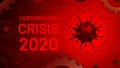 Coronavirus crisis 2020. Coronacrisis. Conceptual visualization of a recession due to virus intervention. Covid-19 pandemic is