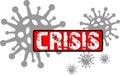 Coronavirus and crisis graphic icon