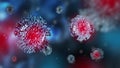 Coronavirus 3d 4K animation pandemic. Virus Covid-19 NCP. Immune system attacked by bacteria and viruses. Microbiology And Virolog