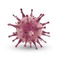 Coronavirus 3d render concept on white background