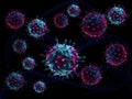 Coronavirus danger public health pandemic medical concept with dangerous cell illustration