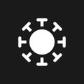 Coronavirus dark mode glyph ui icon