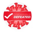 Coronavirus Defeated Illustration Sticker Badge