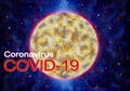 Coronavirus disease COVID-19 infection medical isolated. China pathogen respiratory influenza covid virus cells