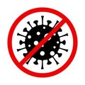 No entry to coronavirus Royalty Free Stock Photo