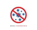 Coronavirus disease (COVID-19) Typography Design. 2019-nCov Novel Coronavirus Vector templates