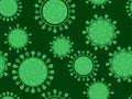 Coronavirus disease COVID-19. Virus cell seamless pattern. 2019-nCoV, middle east respiratory syndrome. Pandemic of coronavirus.