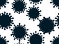 Coronavirus disease COVID-19. Virus cell seamless pattern. 2019-nCoV, middle east respiratory syndrome. Pandemic of coronavirus.