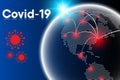 Coronavirus Disease Global Infection and Pandemic Sickness, Covid-19 Coronavirus World Spread for Medical Banner Background.