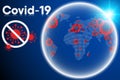 Coronavirus Disease Global Infection and Pandemic Sickness, Covid-19 Coronavirus World Spread for Medical Banner Background. Royalty Free Stock Photo