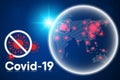 Coronavirus Disease Global Infection and Pandemic Sickness, Covid-19 Coronavirus World Spread for Medical Banner Background. Royalty Free Stock Photo