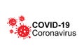 Coronavirus disease named COVID-19. Icon logo dangerous virus.