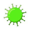 Coronavirus disease symbol. Influenza epidemic. Covid-19 sign. Virus infection icon. disease template isolated on white background