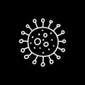 Coronavirus doodle icon, vector illustration