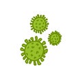 Coronavirus doodle icon, vector illustration