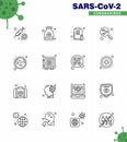 25 Coronavirus Emergency Iconset Blue Design such as test, research, clipboard, lab, medicine