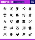 25 Coronavirus Emergency Iconset Blue Design such as virus, healthcare, intect, dropper, runny