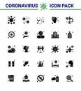 25 Coronavirus Emergency Iconset Blue Design such as virus, nose, plasm, allergy, medical